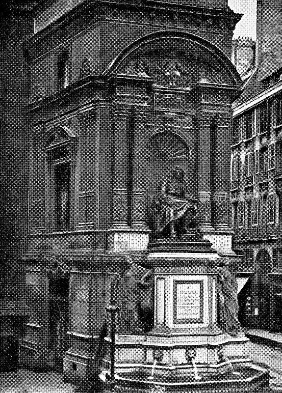 芳丹Molière法国巴黎- 19世纪